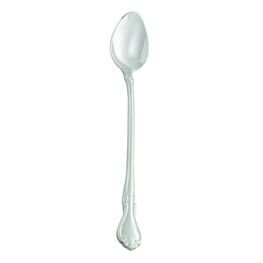 Winco 0039-02 Iced Tea Spoon, 7-1/2" Heavy, Mirror Finish, Chantelle, 18/8 Stainless Steel - 1 Dozen