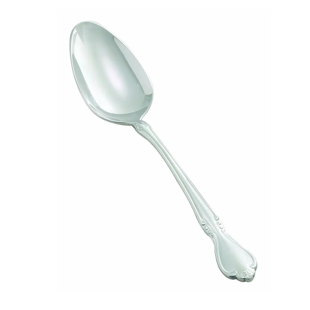 Winco 0039-10 8.5" European Tablespoon, Extra Heavy 18/8 Stainless Steel Mirror Finish - 1 Dozen