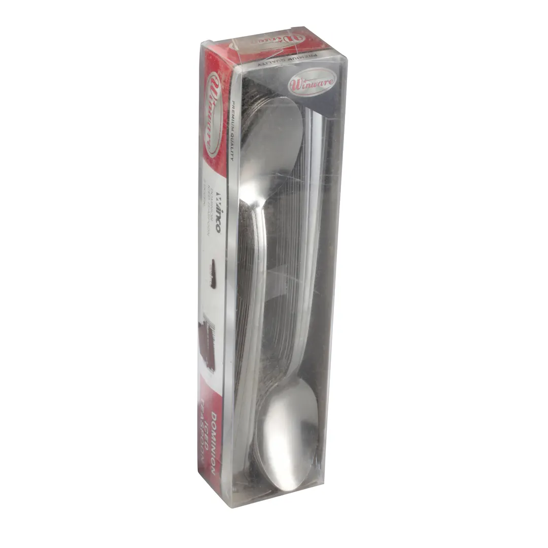 Winco 0081-02 Iced Tea Spoon, 7-7/8" 18/0 Stainless Steel, Vibro Finish, Dominion Pack - 24/Pack