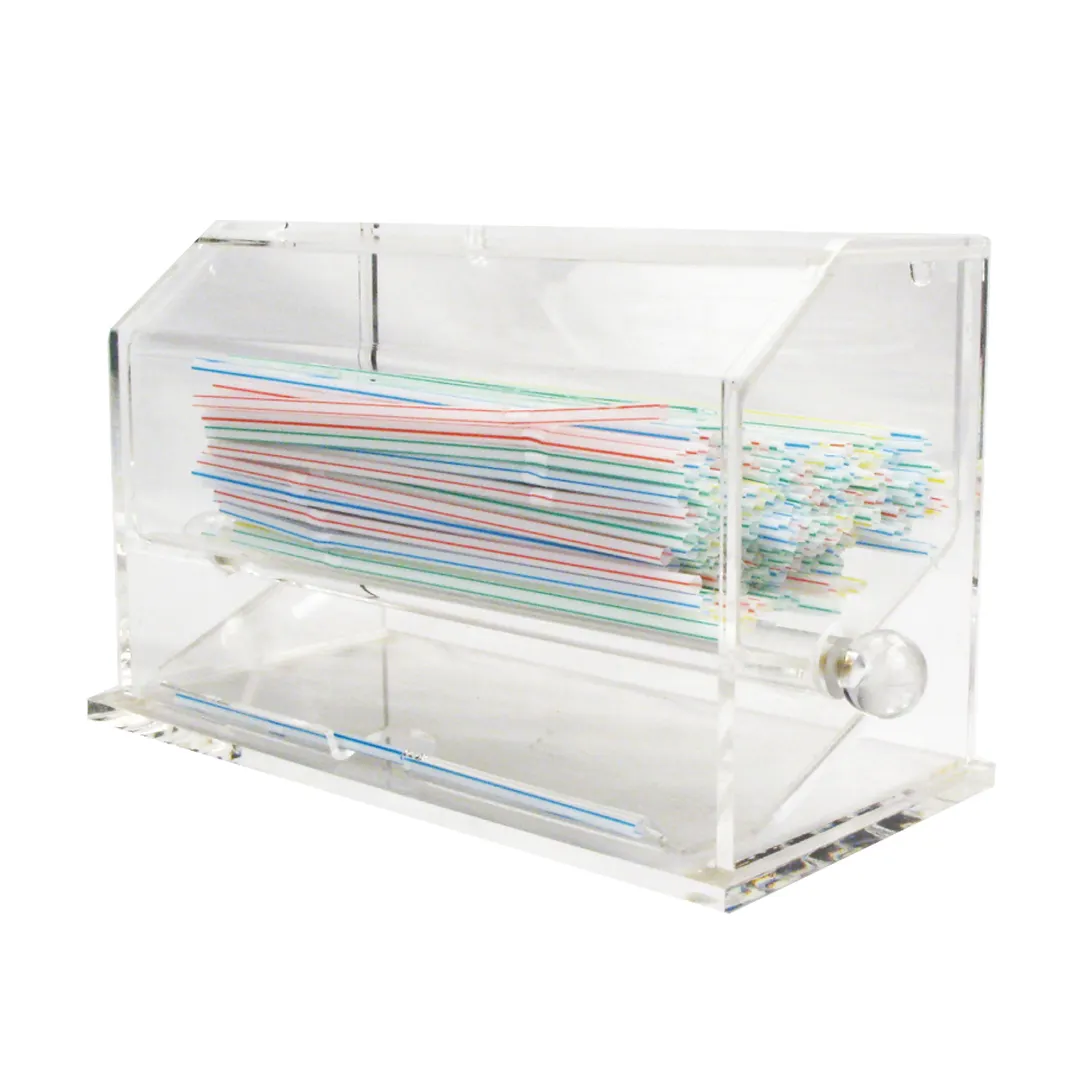 Winco ACSD-712 Straw Dispenser, 10-3/4"L X 4-3/4"W X 7"H, 250 Straw Capacity