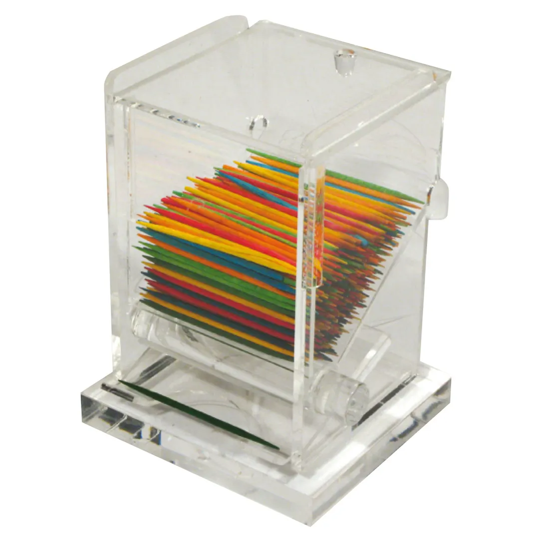Winco ACTD-3 Toothpick Dispenser, 3" X 2-1/2" X 4"H, BPA Free, Acrylic, Clear
