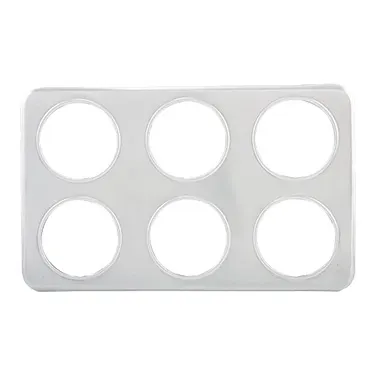 Winco ADP-444 6 Hole Steam Table Adapter Plate, (6) 4-3/4" Holes