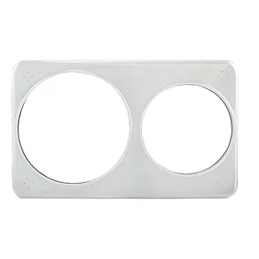 Winco ADP-608 2 Hole Steam Table Adapter Plate, (1) 6-3/8" Hole & (1) 8-3/8" Hole