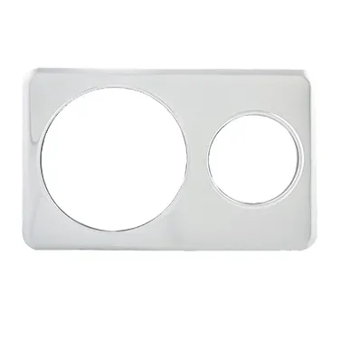 Winco ADP-610 2 Hole Steam Table Adapter Plate, (1) 6-3/8" Hole & (1) 10-3/8" Hole