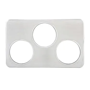 Winco ADP-666 3 Hole Steam Table Adapter Plate, (3) 6-3/8" Holes