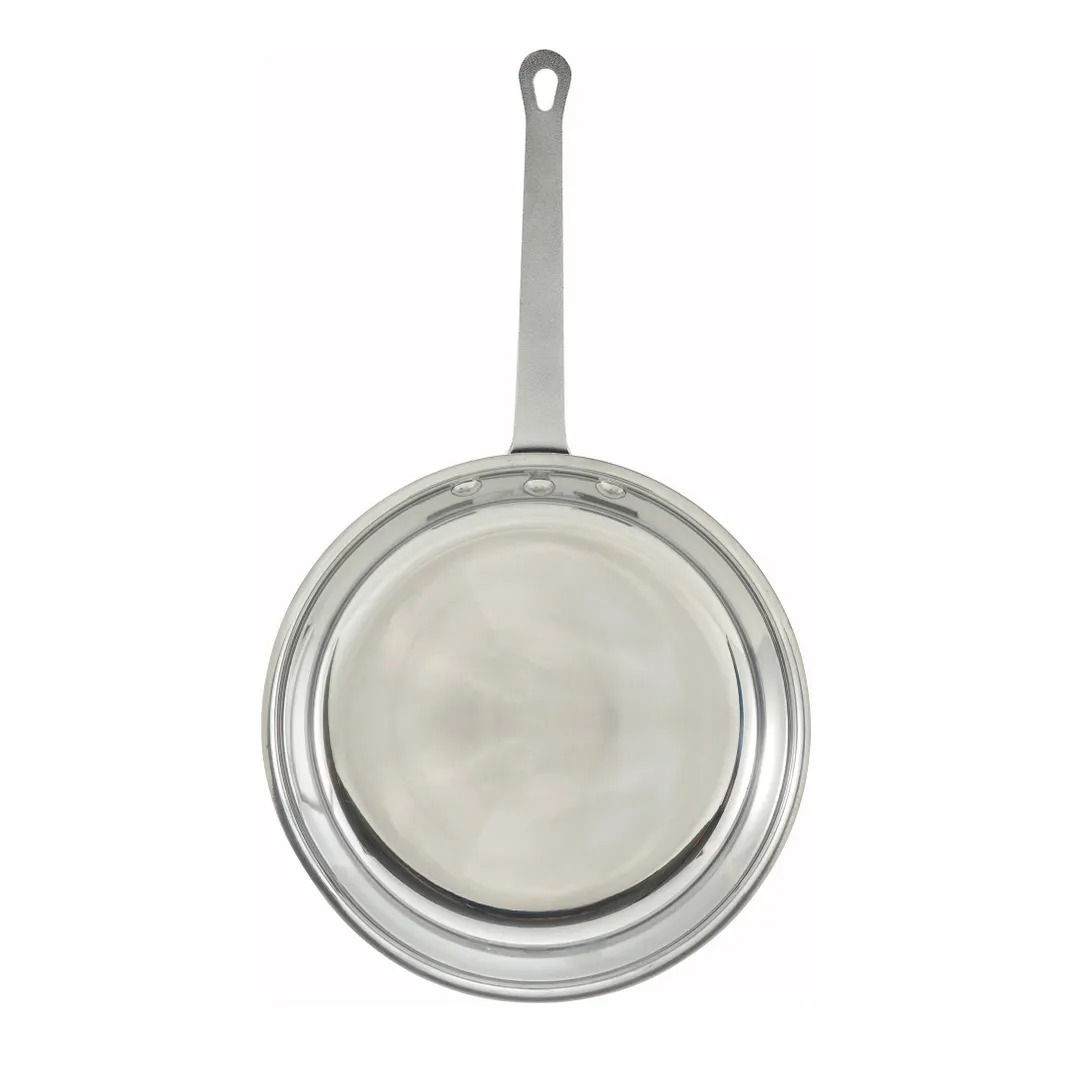 Winco AFP-14 14" Aluminum Frying Pan w/ Solid Metal Handle, Round