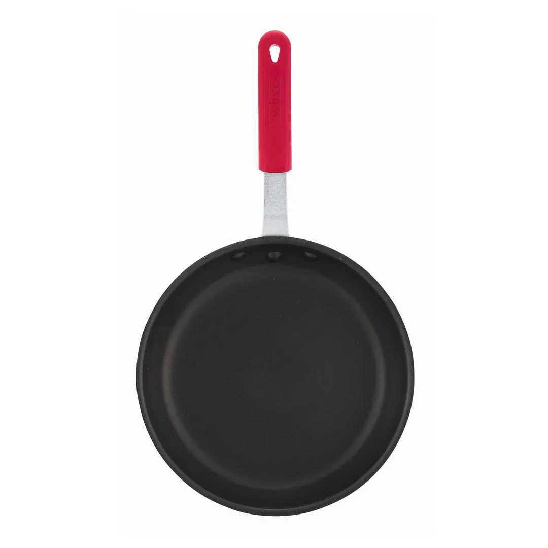 Winco AFP-14NS-H 14" Non Stick Aluminum Frying Pan w/ Solid Silicone Handle, Round