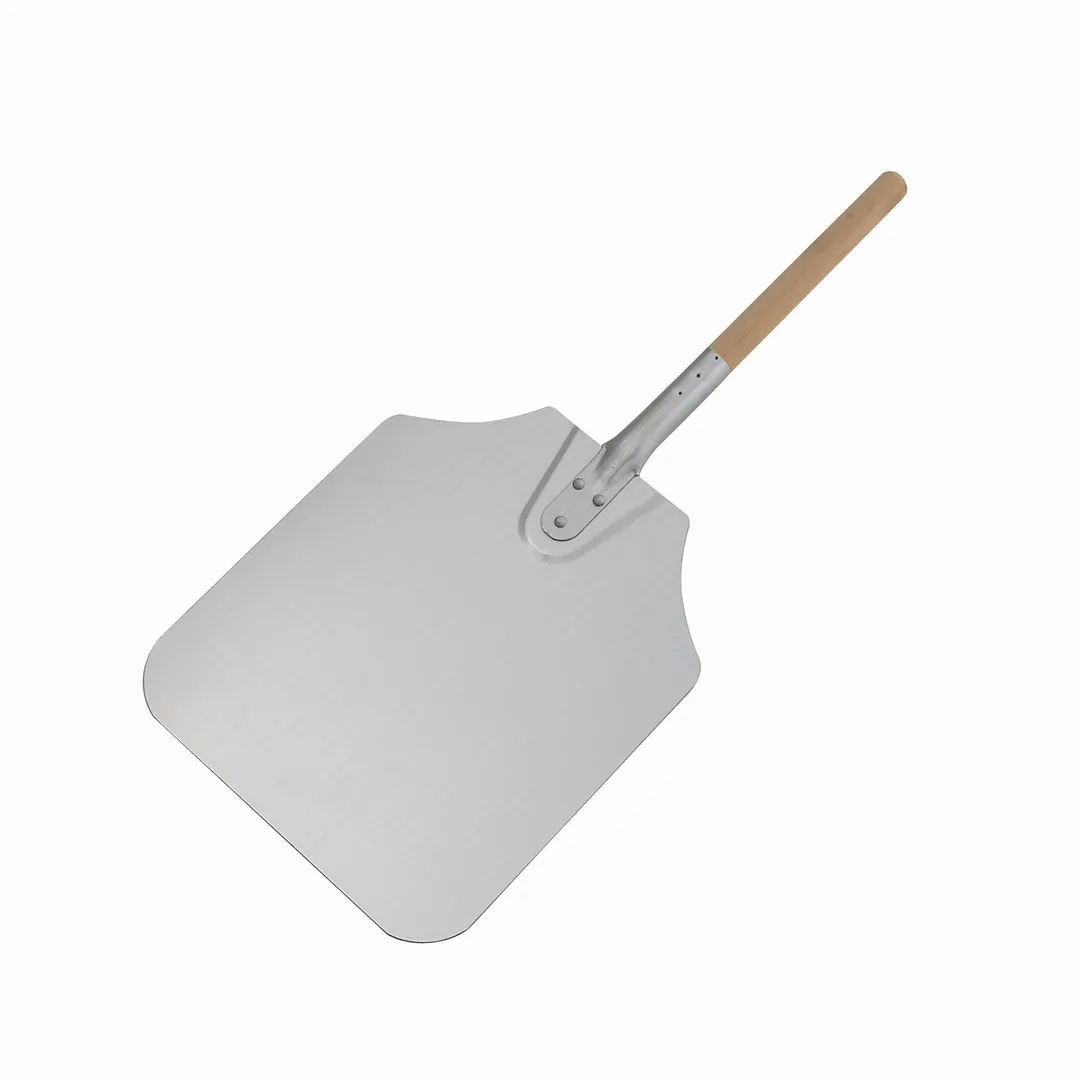 Winco APP-26 26" Aluminum Pizza Peel with Wood Handle - 12" × 14" Blade