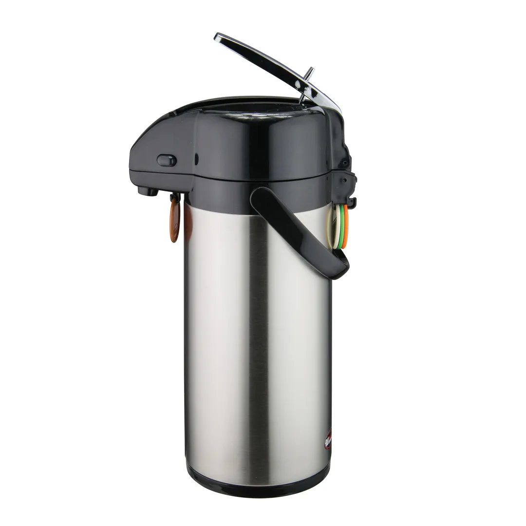 Winco APSK-725 2.5 Liter Stainless Steel Lined Airpot with Lever