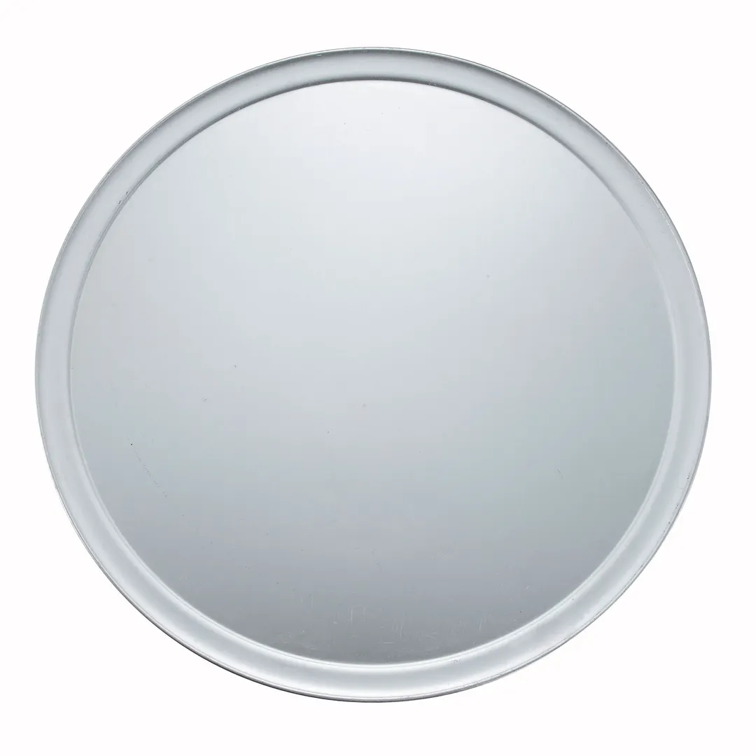 Winco APZT-17 17" Aluminum Pizza Tray w/ Wide Rim - Round