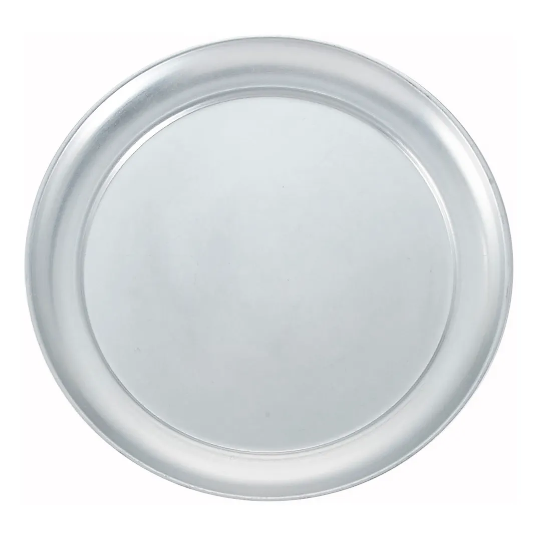Winco APZT-9 9" Wide-Rim Aluminum Pizza Pan, Round