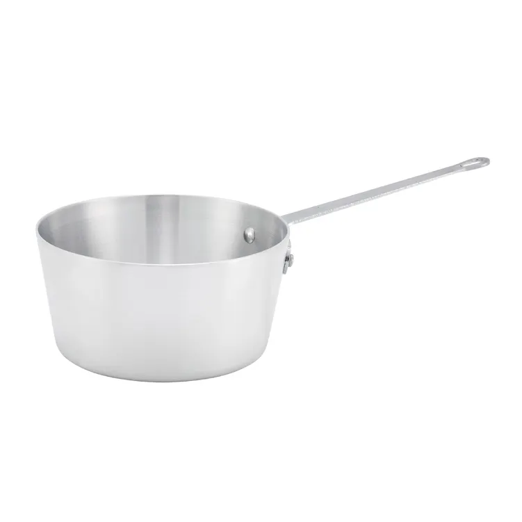 Winco ASP-5 5 qt. Heavyweight Tapered Aluminum Sauce Pan, Riveted Handle