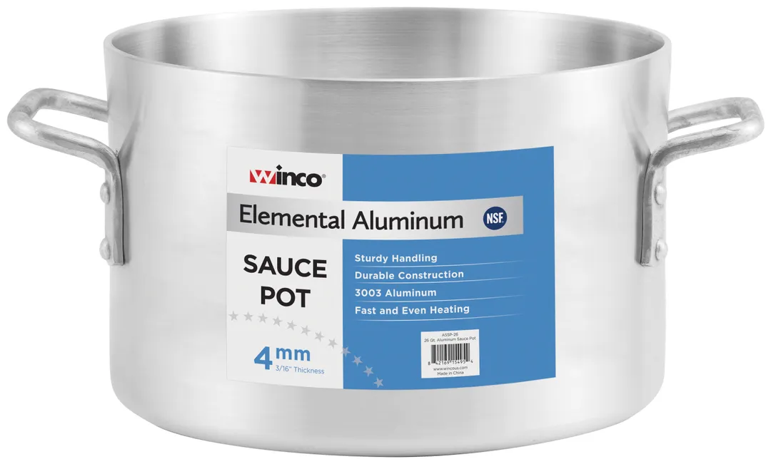Winco ASSP-40 40 qt Aluminum Elemental Sauce Pot
