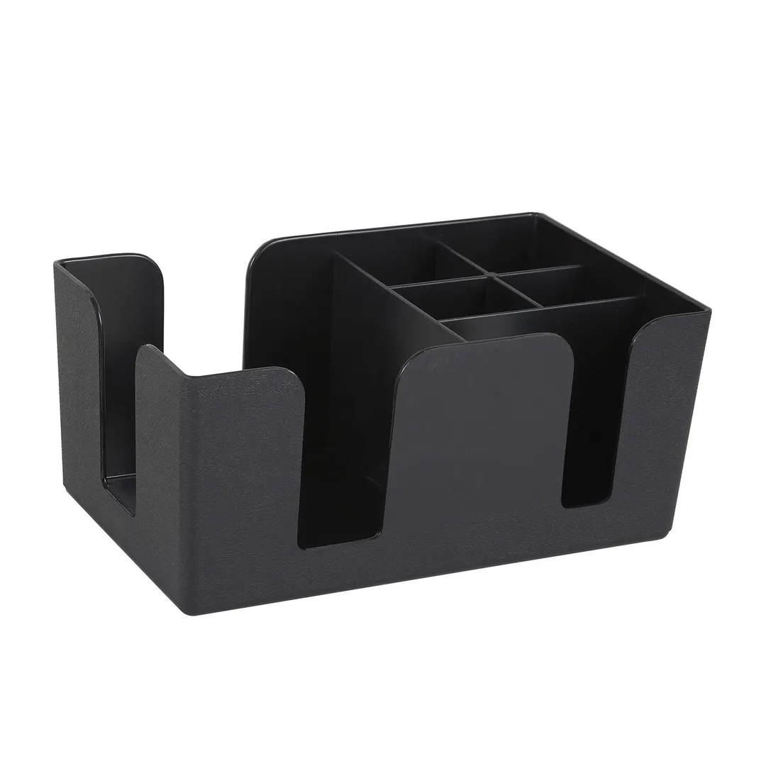 Winco BC-6 Black Plastic Bar Caddy