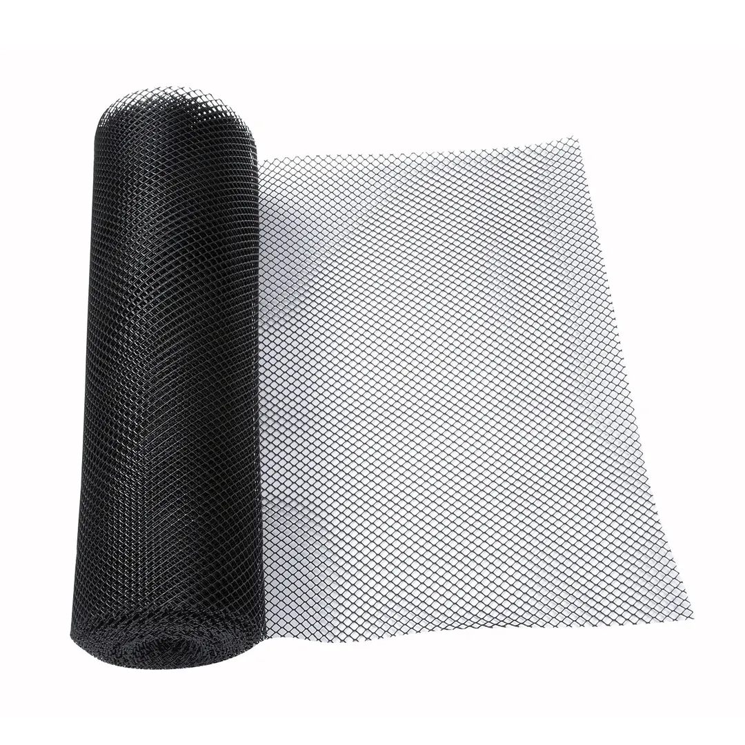 Winco BL-240K Bar Liner, 2' x 40' Black BPA-Free Plastic Mesh, 24" Width, 40 ft Length - 1/Roll