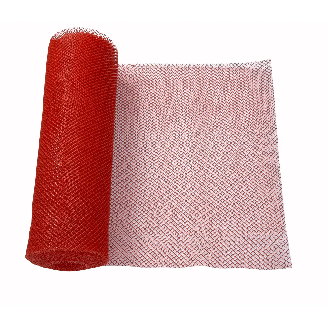 Winco BL-240R Bar Shelf Liner, 2 ft x 40 ft Red BPA-Free Plastic Mesh, 24 in Wide - 1/Roll