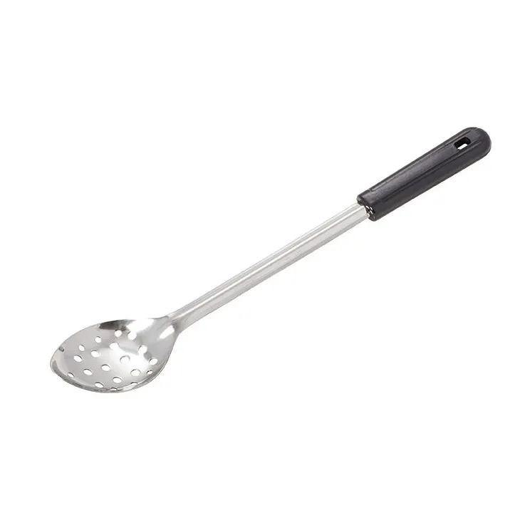 Winco BSPB-15 15" Perforated Basting Spoon with Black Rounded Bakelite Handle