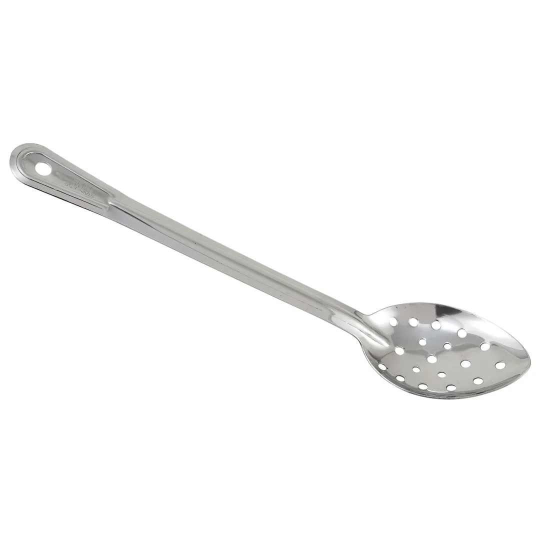 Winco BSPN-11 11" Stainless Steel Perforated Basting Spoon, 11" Long