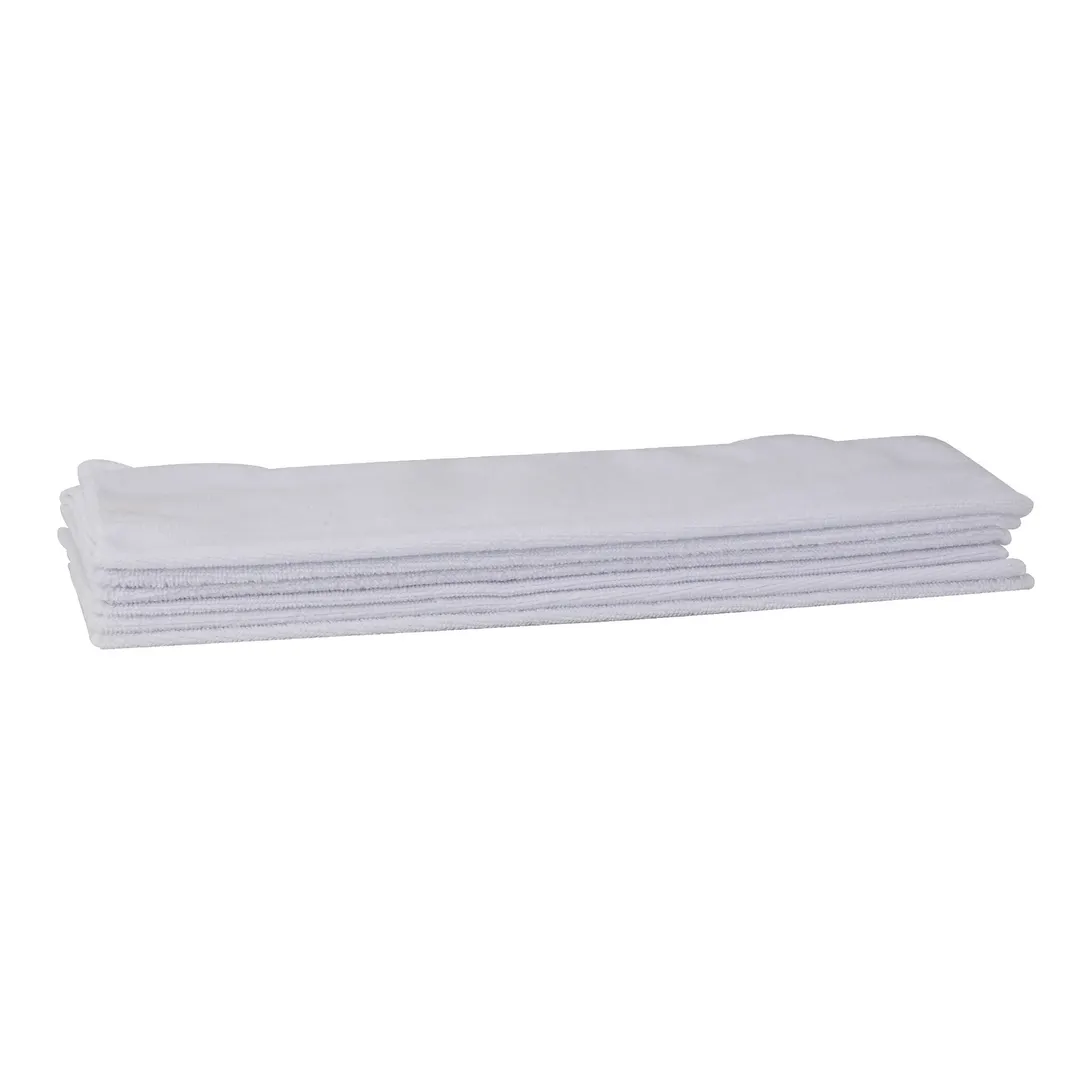 Winco BTM-16W Bar/Kitchen Towel Set, 16" x 16" Square Microfiber Cleaning Cloths, White, 6/Pack