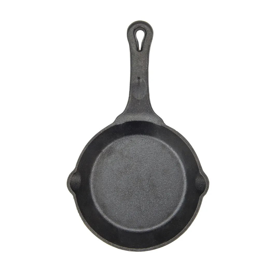 Winco CAST-6 FireIron 6" Pre-Seasoned Induction Ready Cast Iron Skillet