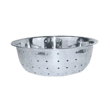 Winco CCOD-13L 13" Stainless Steel Chinese Colander with 5 MM Holes