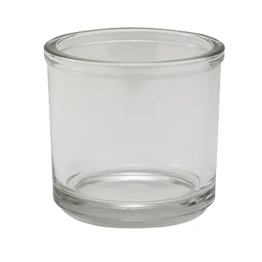 Winco CJ-7G Clear Glass 7 oz Condiment Jar, 3" Diameter x 3" Height, Round Shape - 1 Dozen