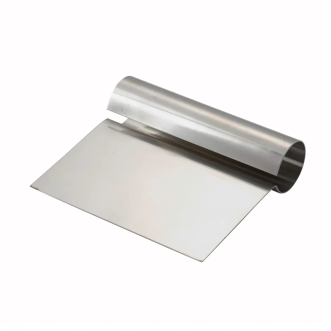 Winco DSC-1 Stainless Steel Dough Scraper - 5 1/4" x 4 1/4", Steel Handle 