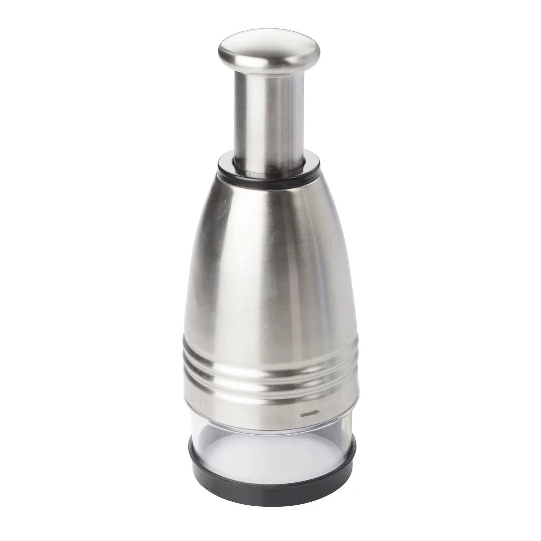 Winco FCS-3 - 3" Round Manual Food Chopper, 0.5mm Zigzag Blade, 18/8 Stainless Steel, 3" Diameter, Commercial Use