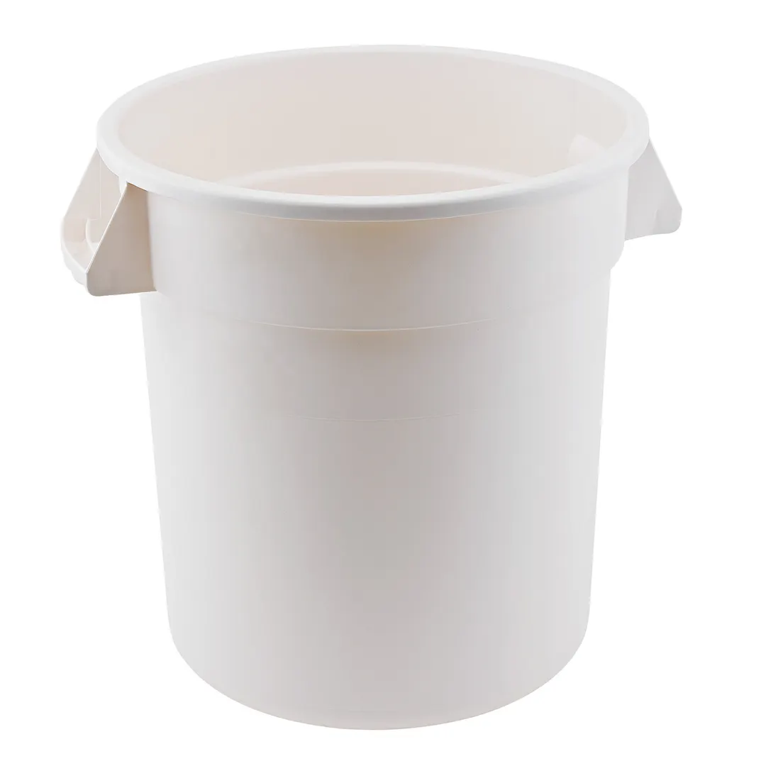 Winco FCW-20 Storage Container, 20‑Gallon Round, 19‑3/8" Dia x 22‑15/16" H, White Poly, NSF Certified