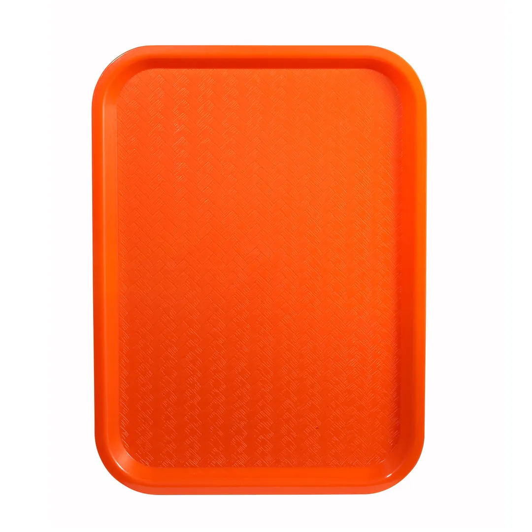 Winco FFT-1418O Fast Food Tray, 14" X 18", BPA Free, Polypropylene, Orange, NSF