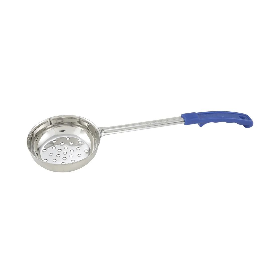 Winco FPP-8 8 oz. One-Piece Perforated Food Portioner, Blue Handle