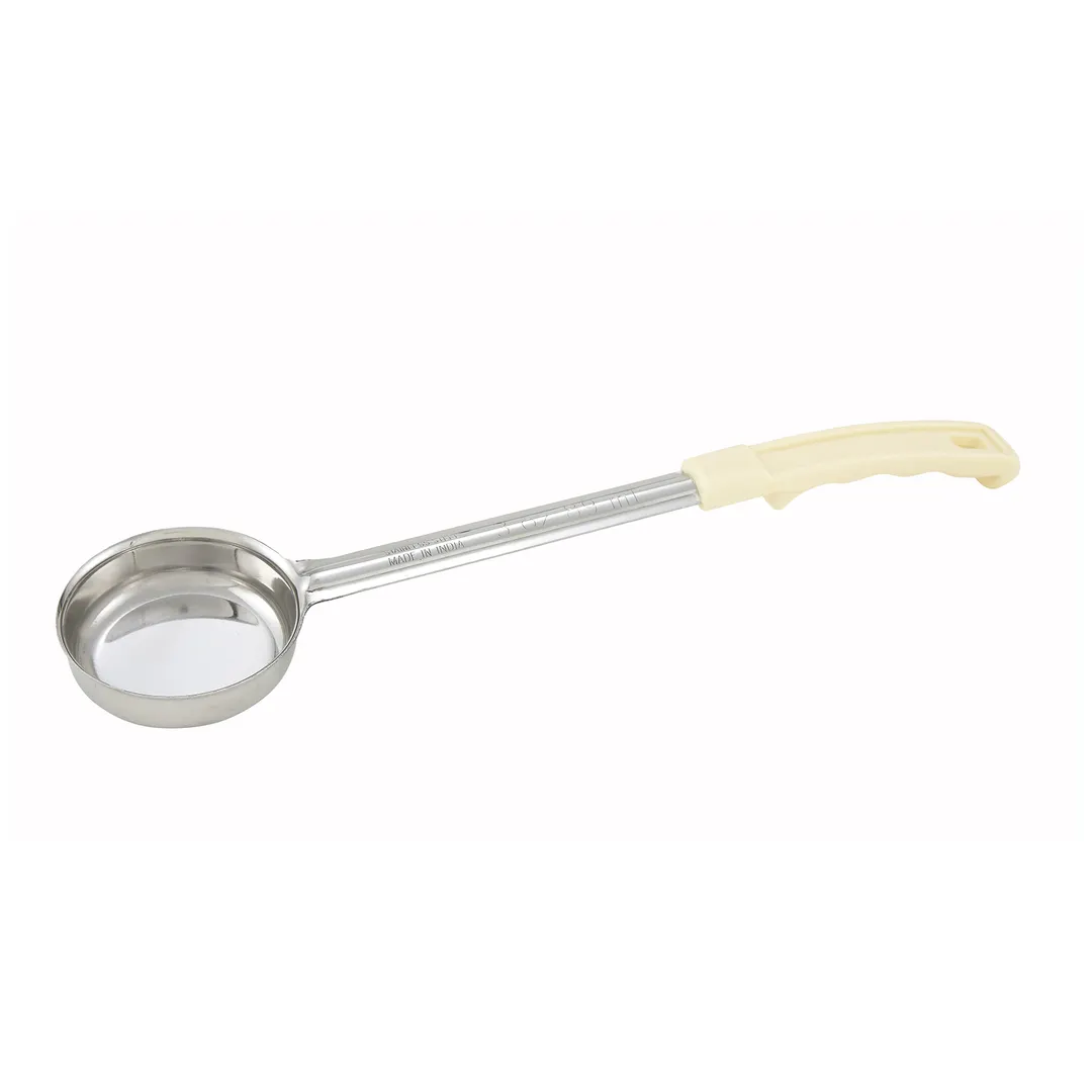 Winco FPS-3 3 oz. One-Piece Solid Food Portioner, Ivory Handle