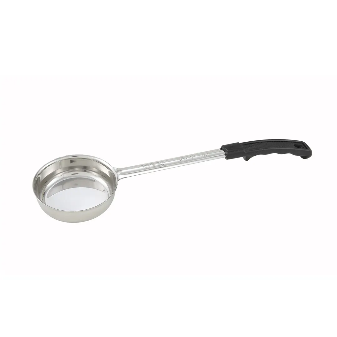 Winco FPS-6 6 oz. One-Piece Solid Food Portioner, Black Handle