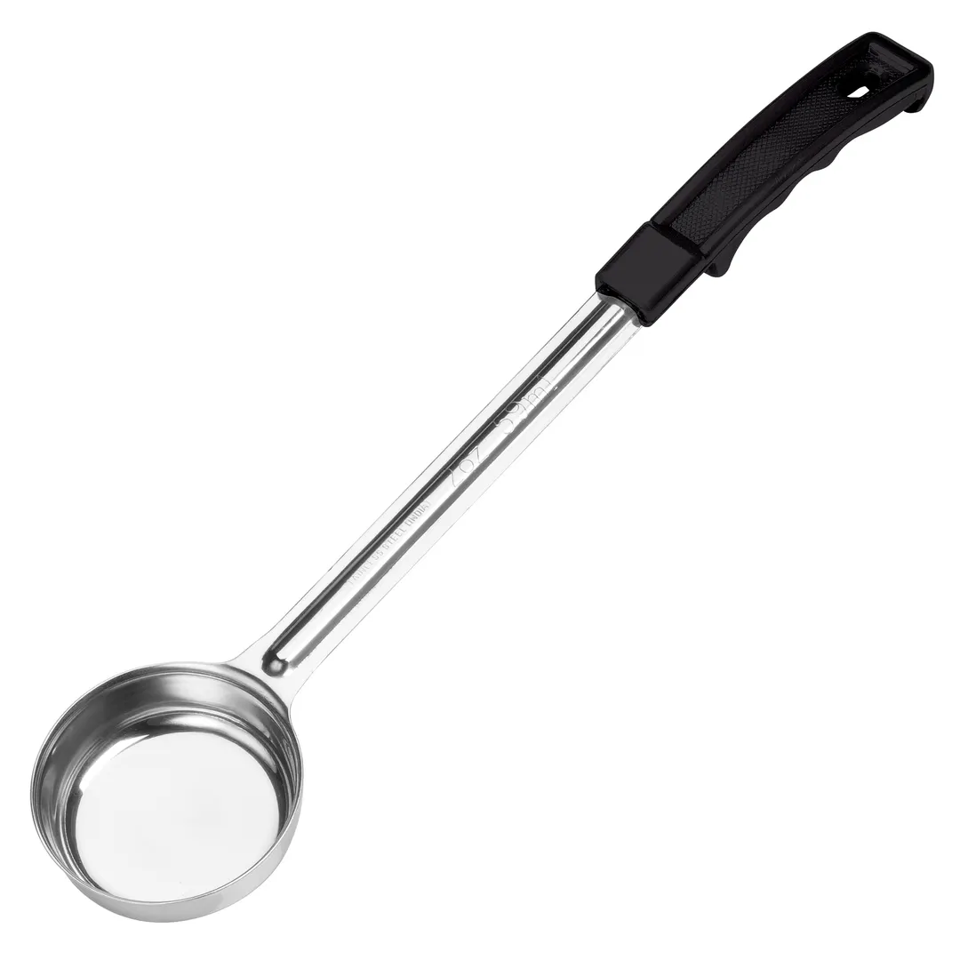 Winco FPSN-1 1 oz. One-Piece Solid Food Portioner, Black Handle, Prime