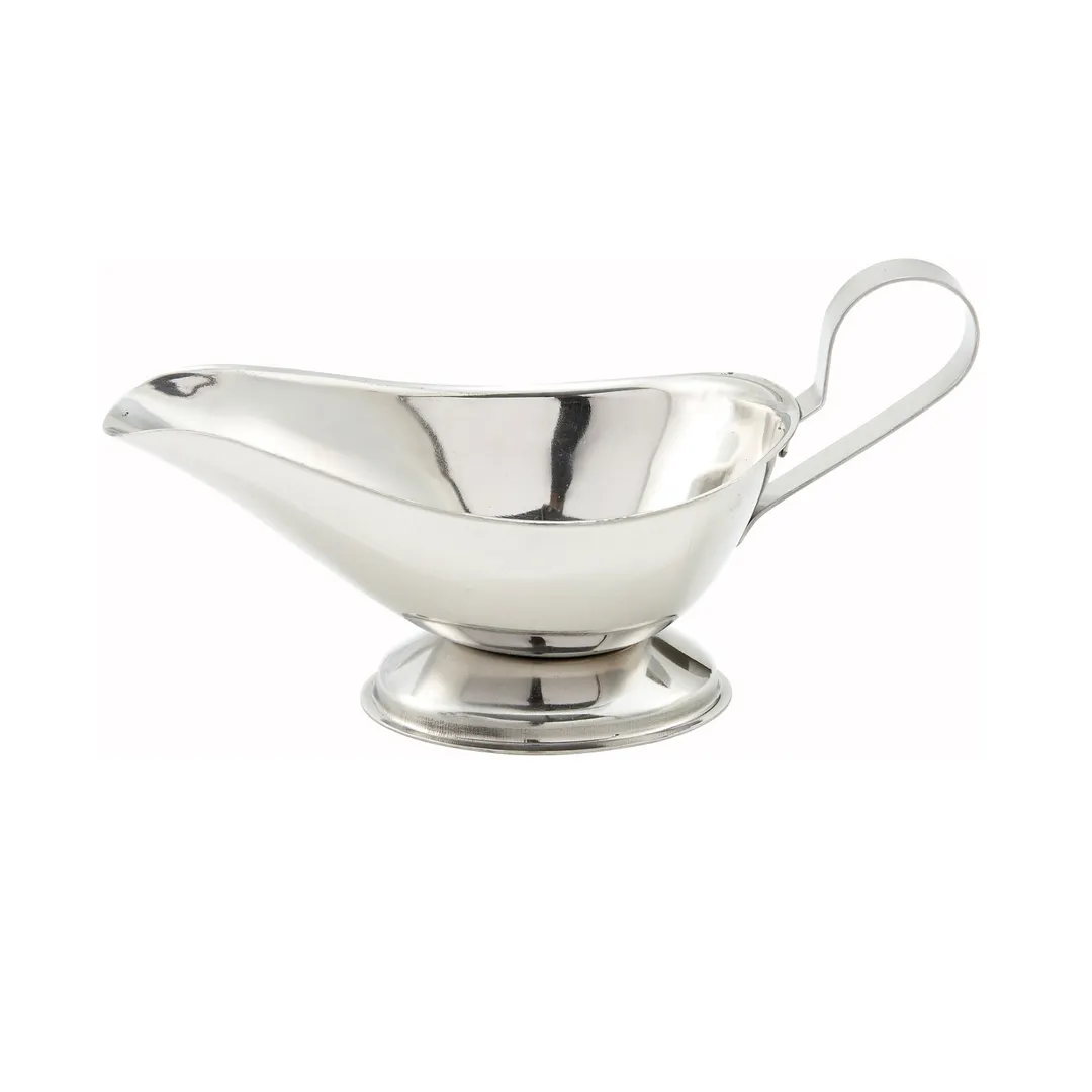 Winco GBS-3 3 oz. Stainless Steel Gravy Boat w/ Handle