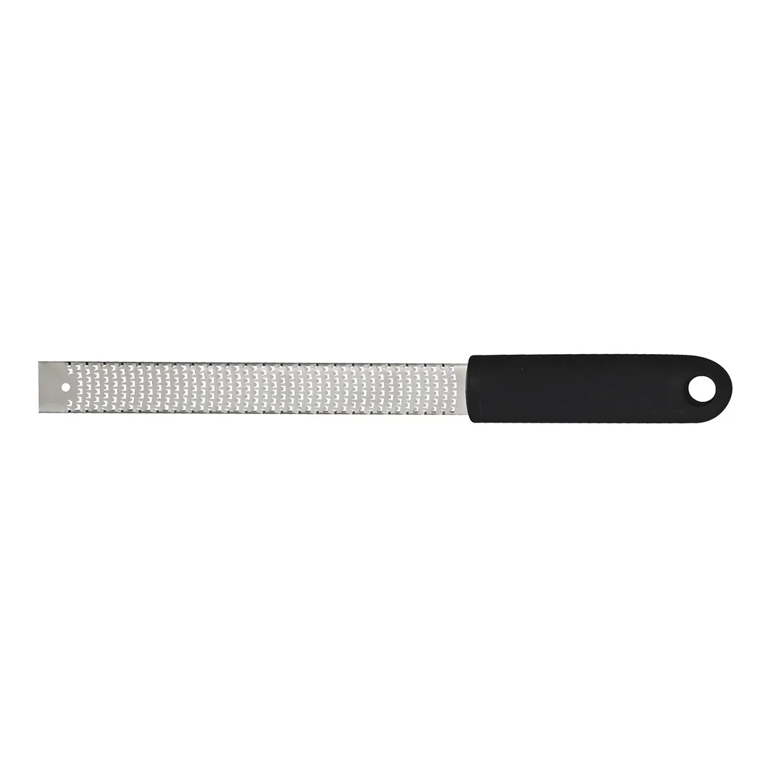 Winco GT-105 13" Stainless Steel Fine Blade Grater w/ Black Soft Grip Handle