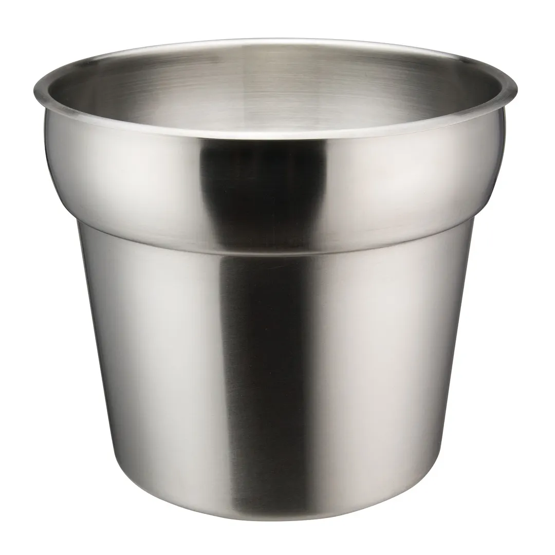 Winco INS-7.0M Inset, 7 qt., 9-1/2" X 8", Round, Fits 207, 24 Gauge