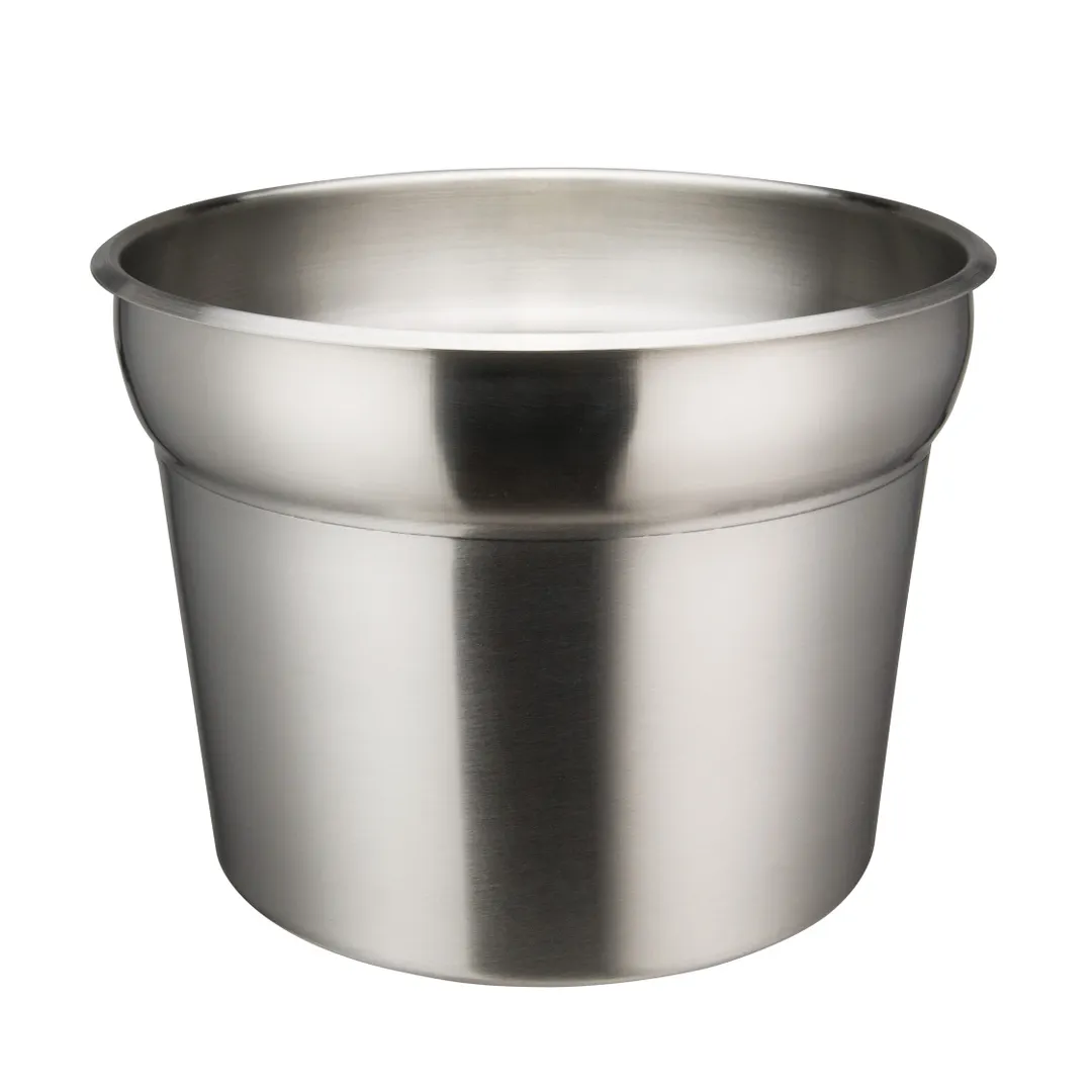 Winco INSN-11 Inset, 11 qt. (352 oz.), 11-1/2" X 9", Round, Stainless Steel