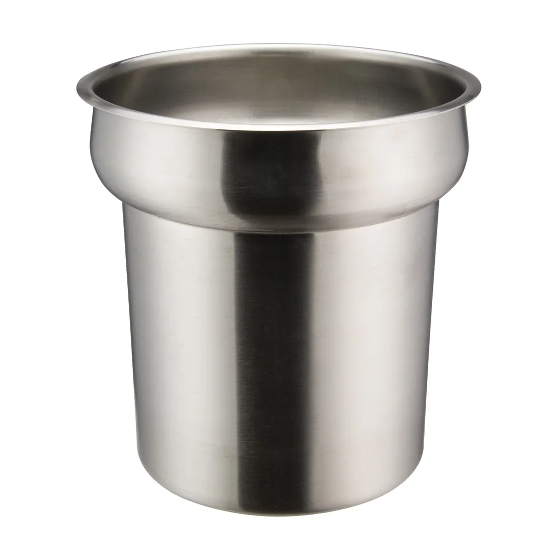 Winco INSN-4 Inset, 4 qt. (128 oz.), 7-1/2" X 7-1/2", Round, Stainless Steel