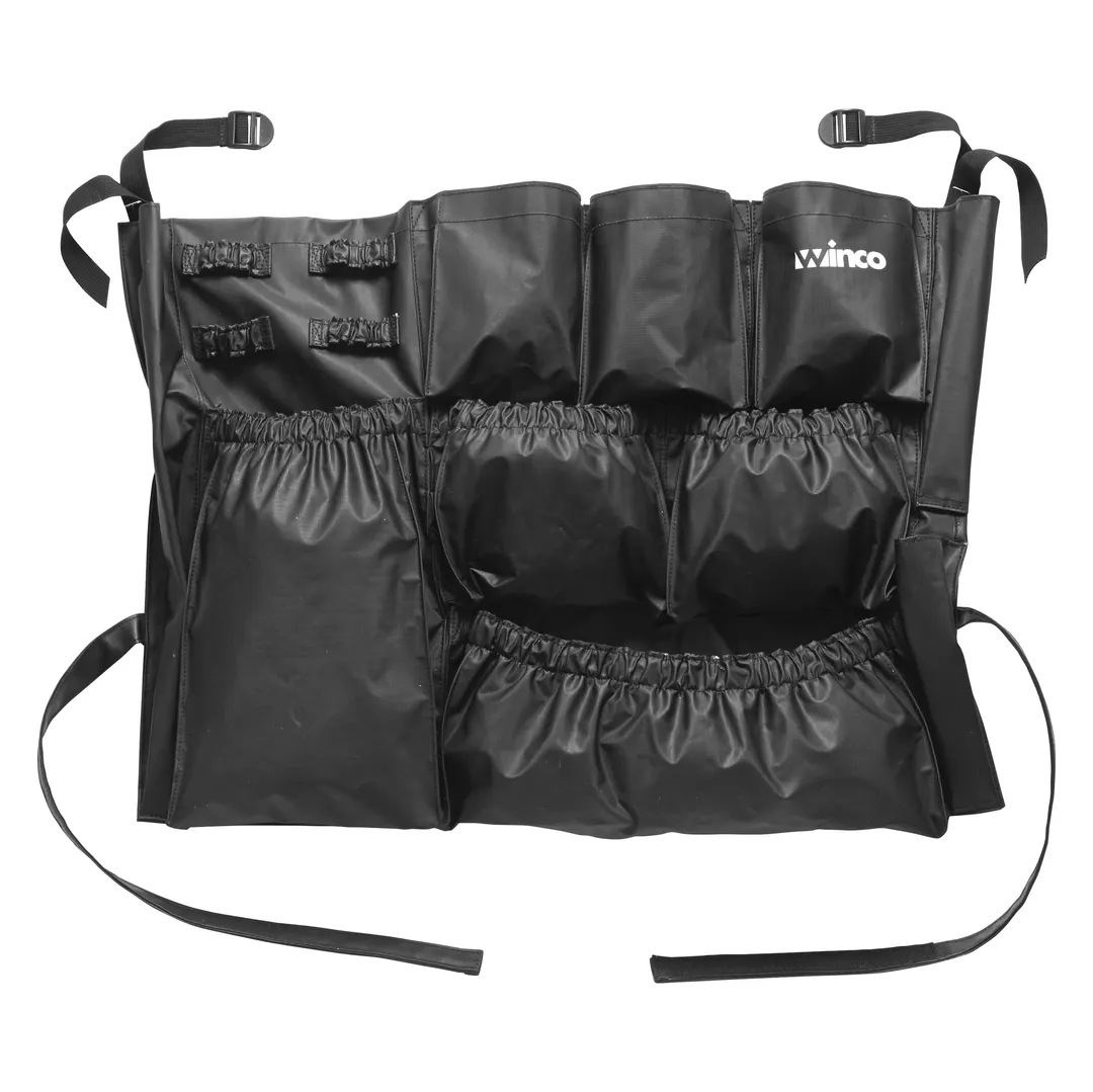 Winco JCB-2920 Caddy Bag, 29"L X 20"H, Adjustable Ties, Nylon, Black
