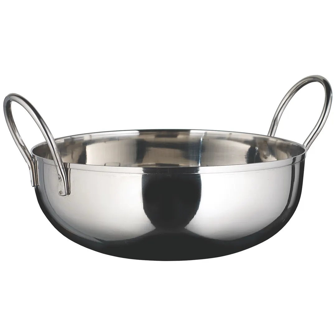Winco KDB-7 40 Oz. Mirror Finish Stainless Steel Kady Bowl with Welded Handles