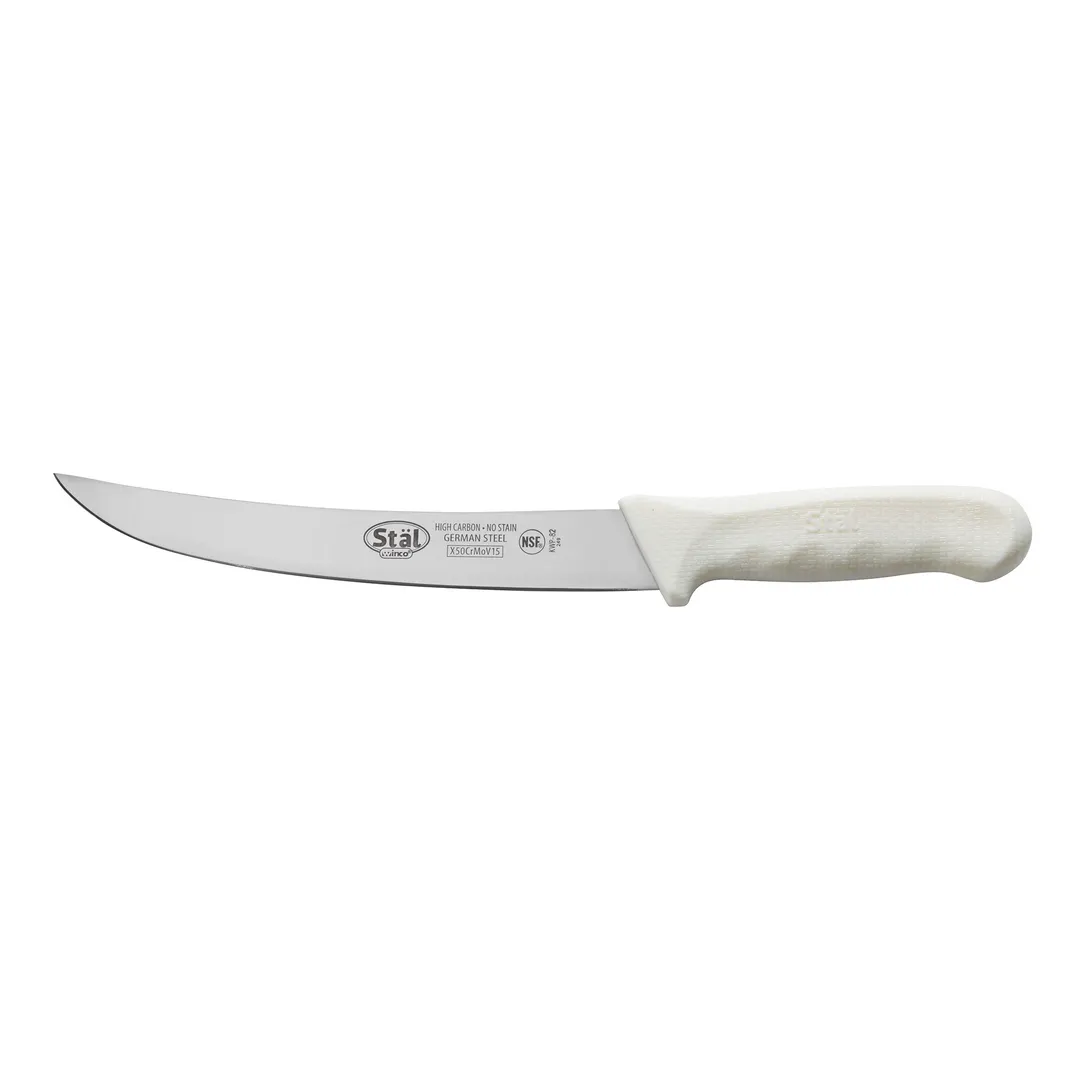 Winco KWP-82 Stal Stamped 8" Breaking Knife w/ German Steel Blade & Polypropylene Handle