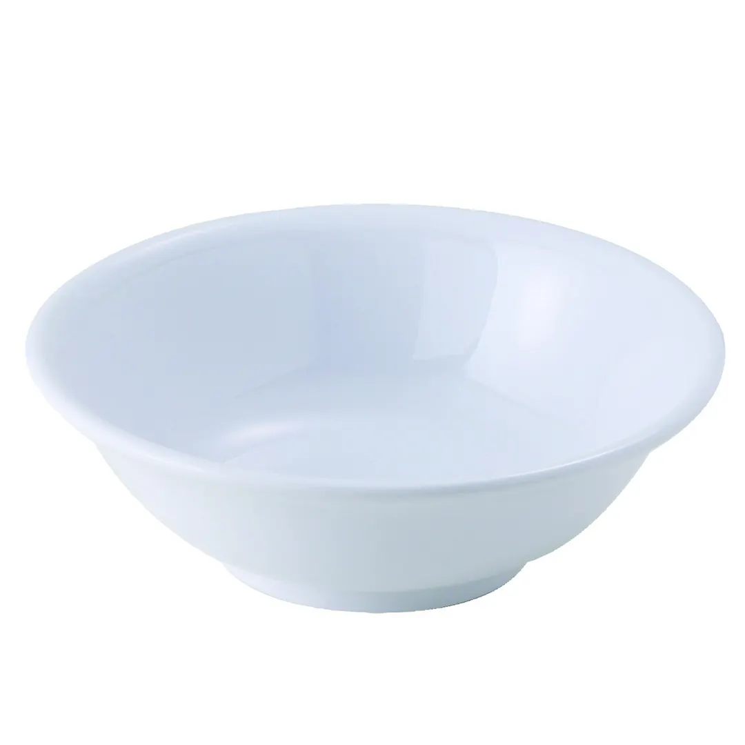 Winco MMB-22W 22‑oz White Melamine Rimless Bowl 6‑7/8″ Dia, 212°F, Dishwasher Safe - 1 Dozen