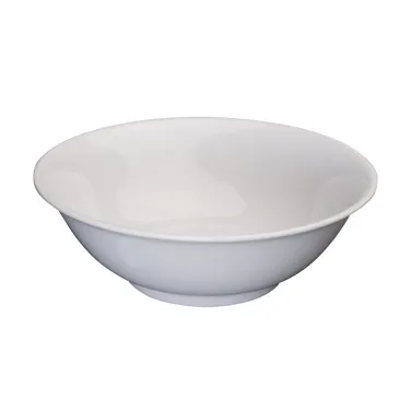 Winco MMB-41W 8" 41oz Rimless Melamine Bowl, White Heat‑Resistant 212°F Dishwasher Safe - 1 Dozen