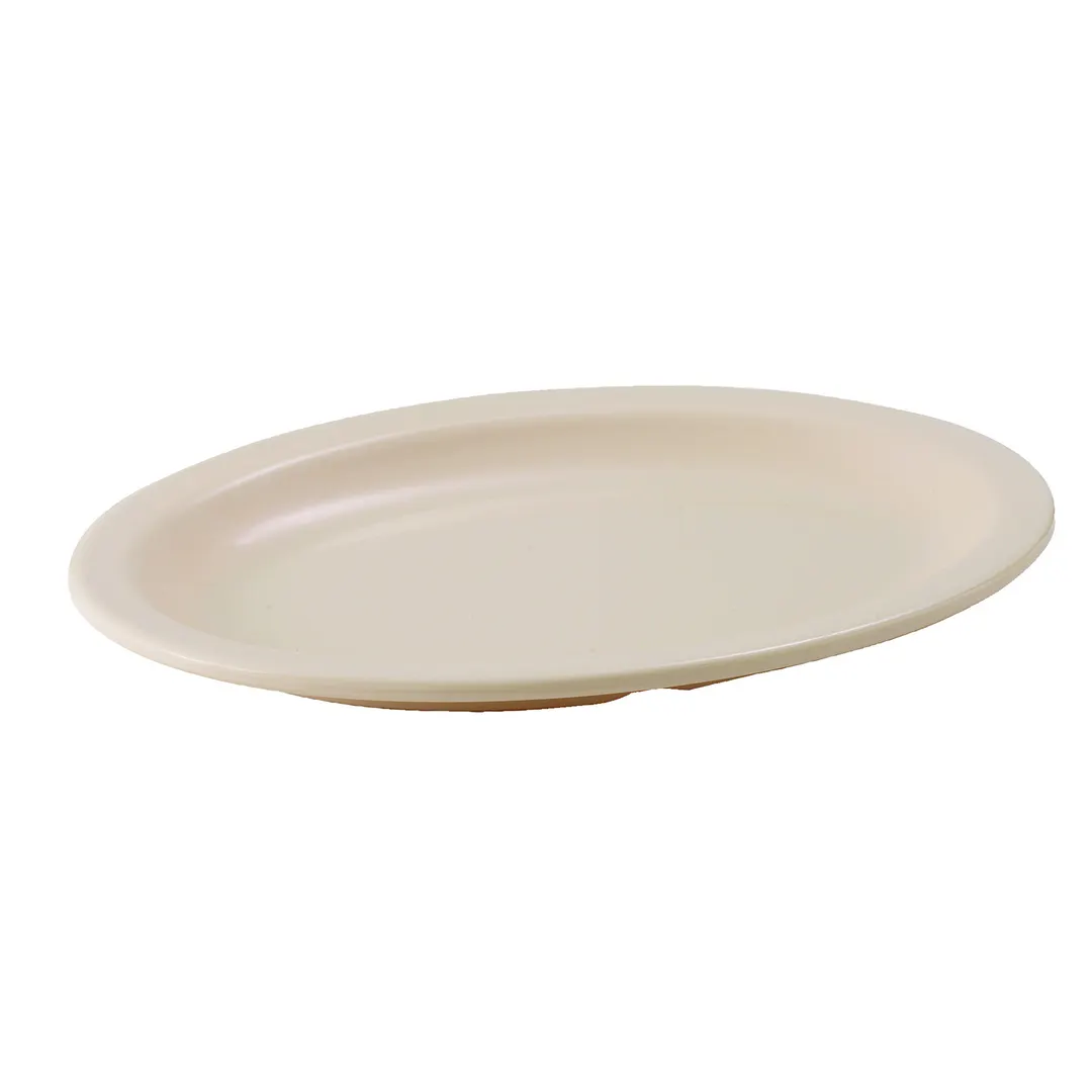 Winco MMPO-96 Oval Melamine Platter 9-3/4" x 6-3/4" tan 212°F heat‑resist dishwasher safe - 1 Dozen