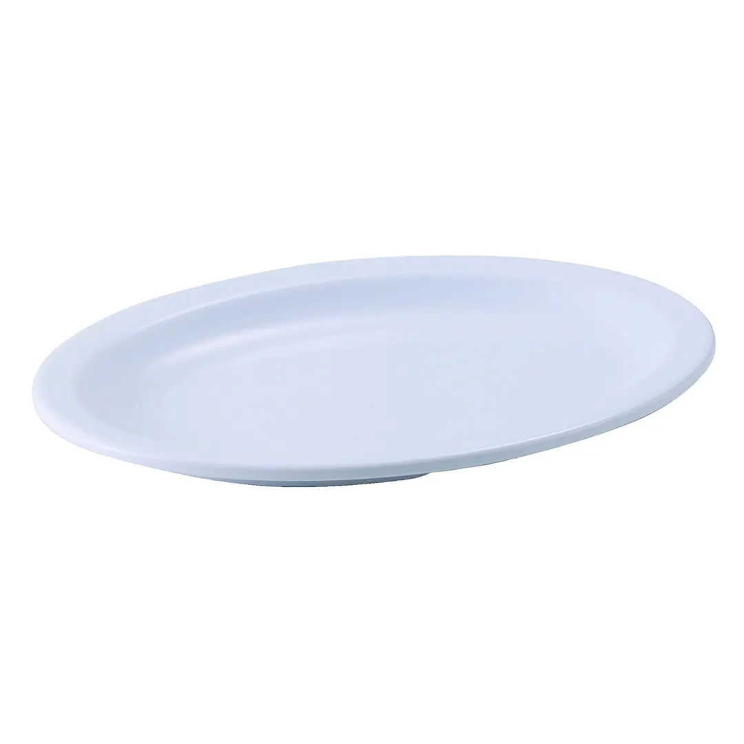 Winco MMPO-96W Oval Melamine Platter, 9-3/4" x 6-3/4" White heat resistant dishwasher safe - 1 Dozen