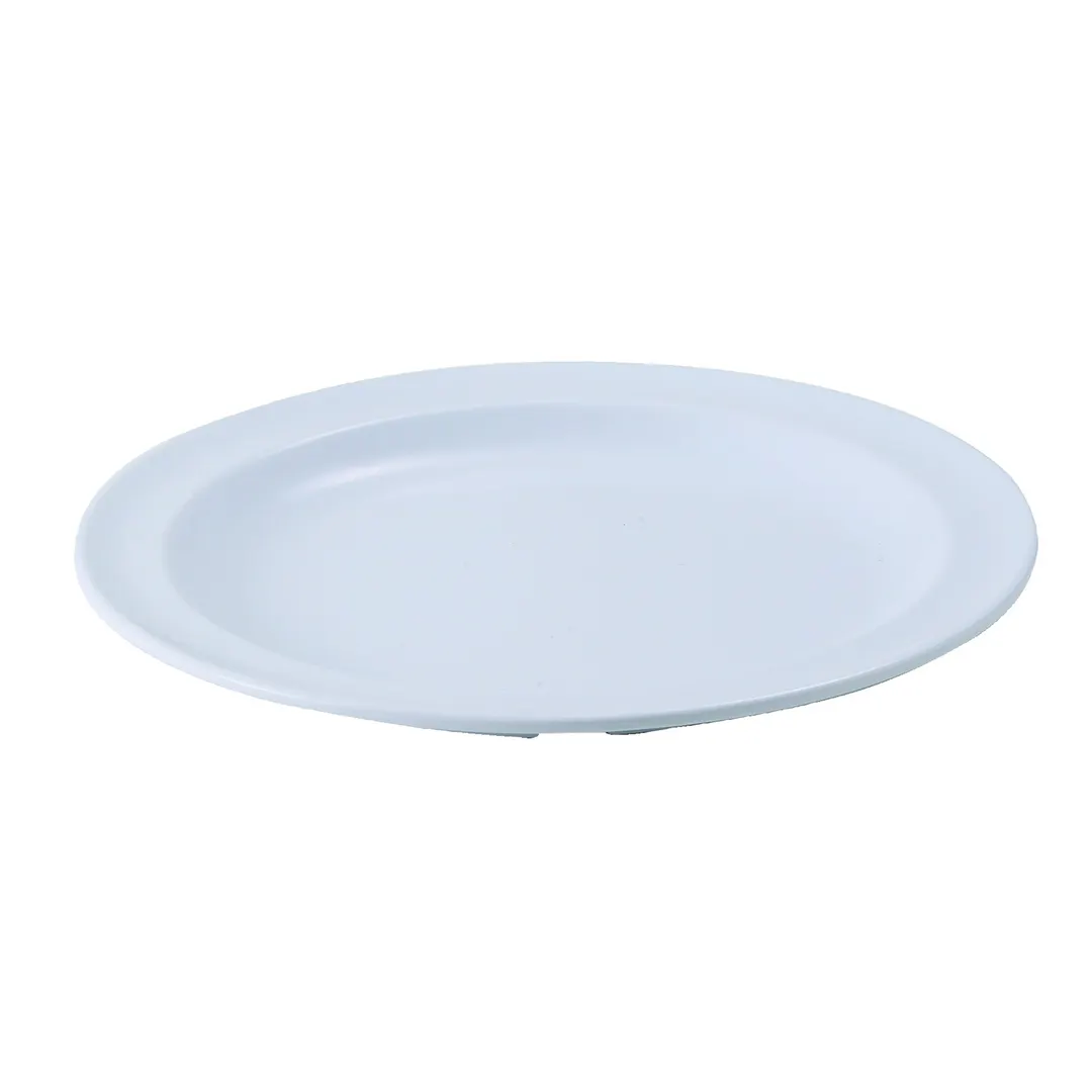 Winco MMPR-10W 10" White Melamine Dinner Plate, Heat-Resistant up to 212°F, Dishwasher Safe - 1 Dozen