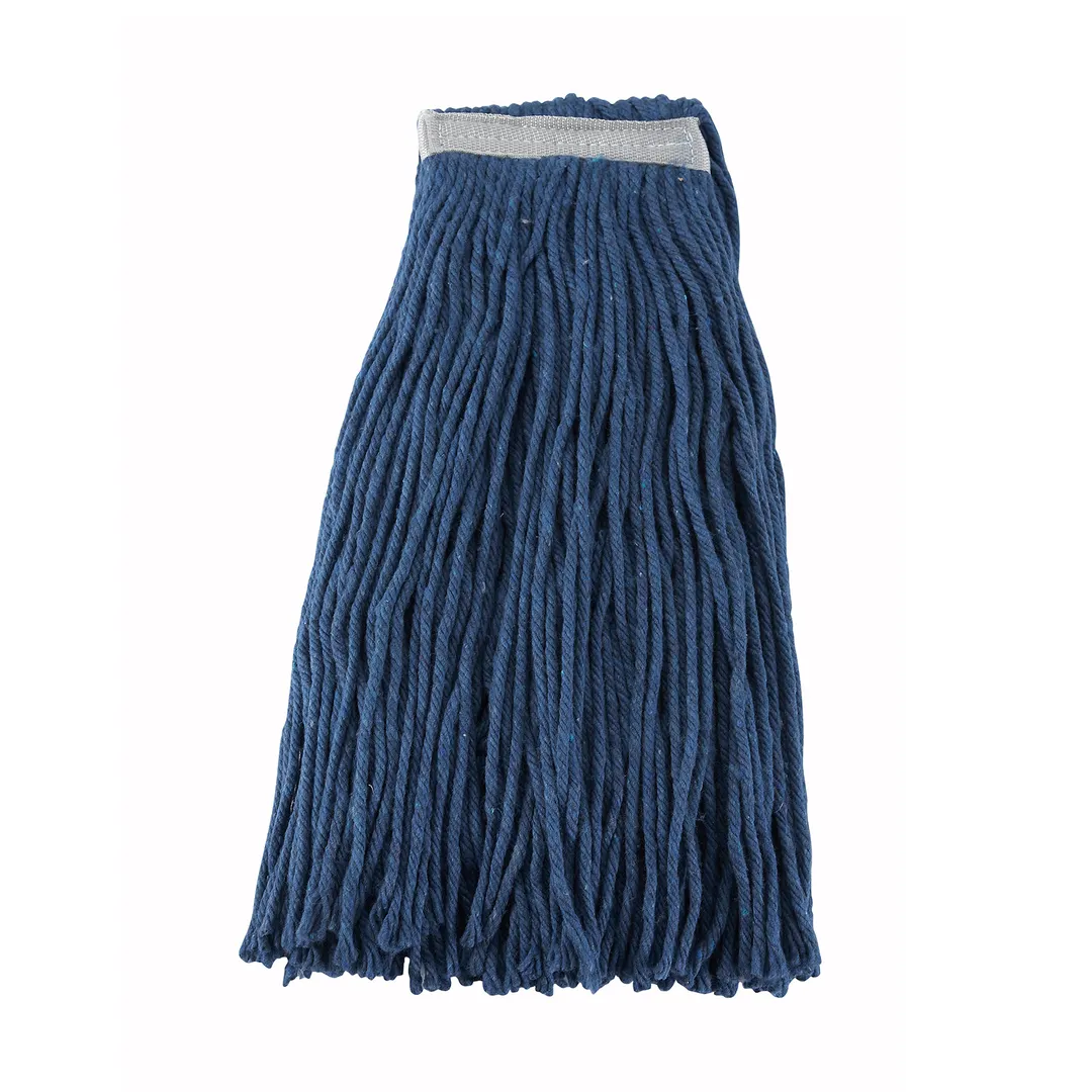 Winco MOP-24C Wet Mop Head, 24 oz. (680g), Cut-End, 1-1/4" Band, Blue