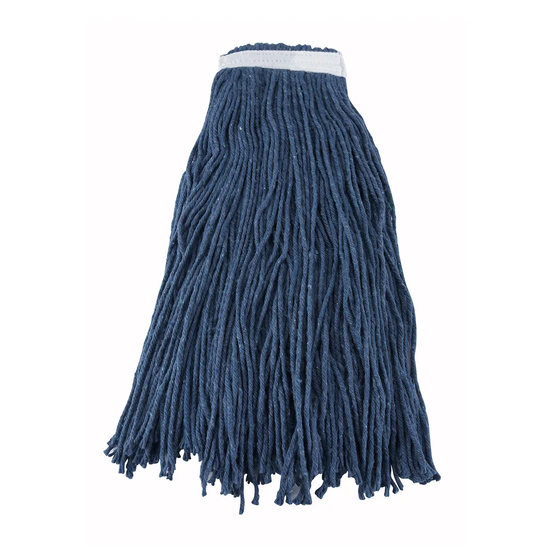 Winco MOP-32C Wet Mop Head, 32 oz. (900g), Cut-End, 1-1/4" Band, Blue
