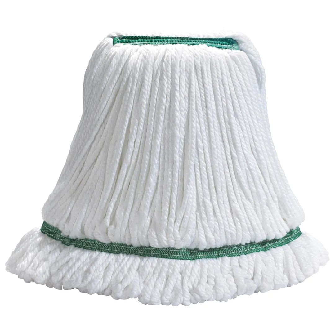 Winco MOPM-M Wet Mop Head, Medium, 14 oz., (400g), Loop-End, 1-1/4" Band
